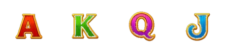 A, K, Q and J royals, the low-paying 3 Pots of Luck symbols